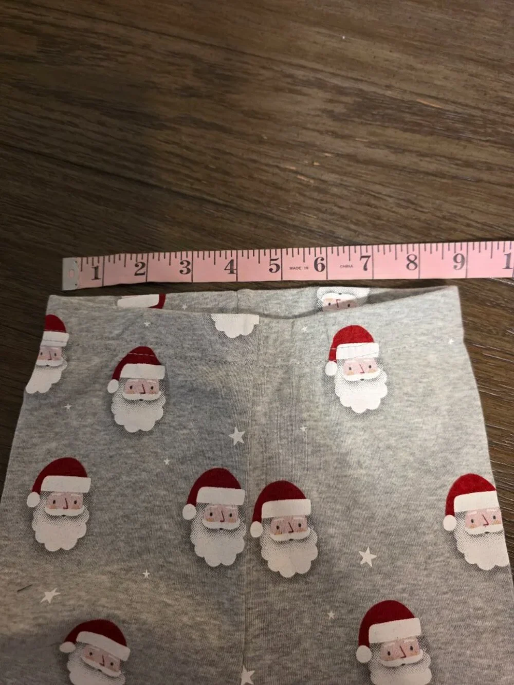 Petit Lem Santa Print Organic Cotton Pajamas NWT 24M Heather Grey Christmas